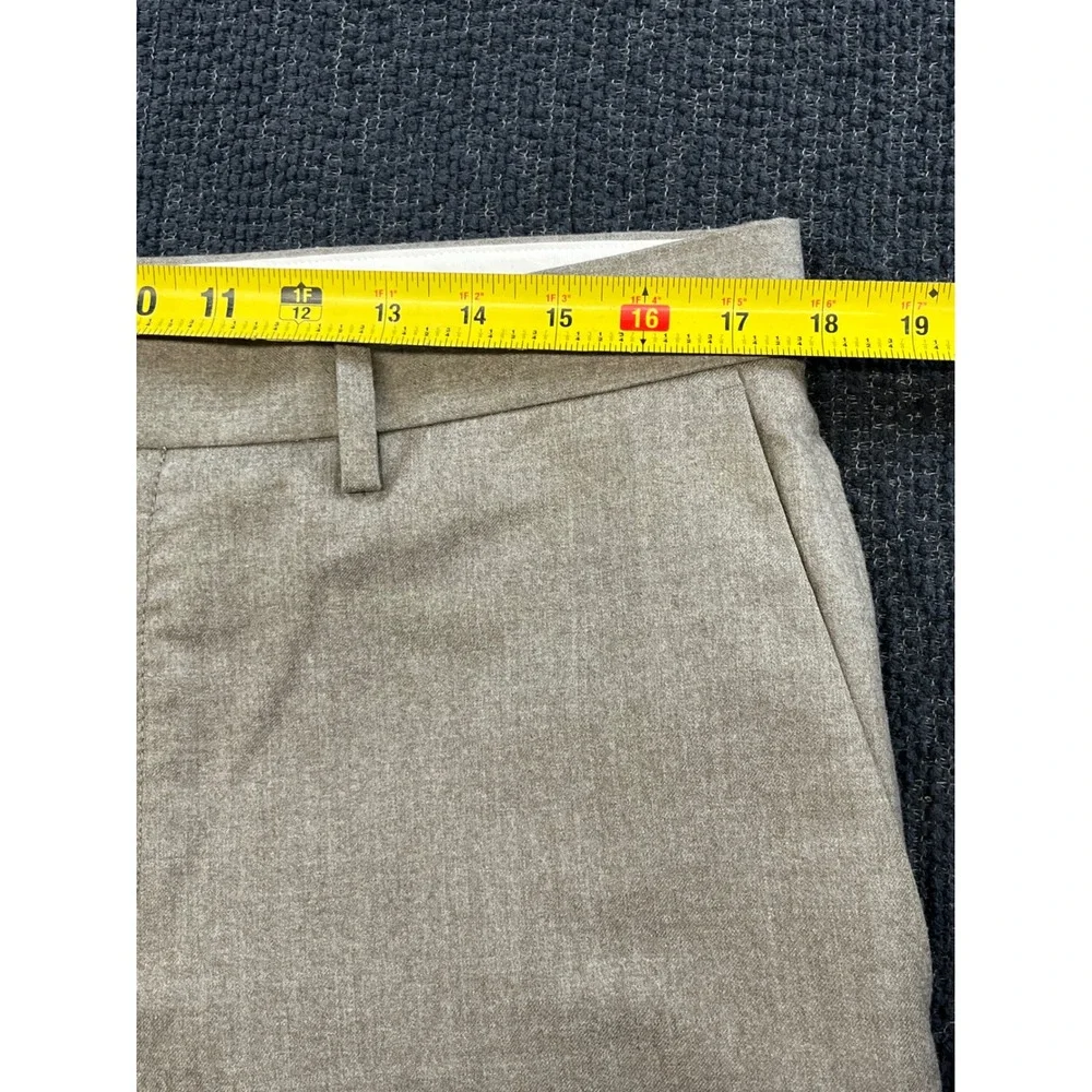 Banana Republic Tailored Slim Fit Vitale Barberis Canonico Wool Pants Tan 33S